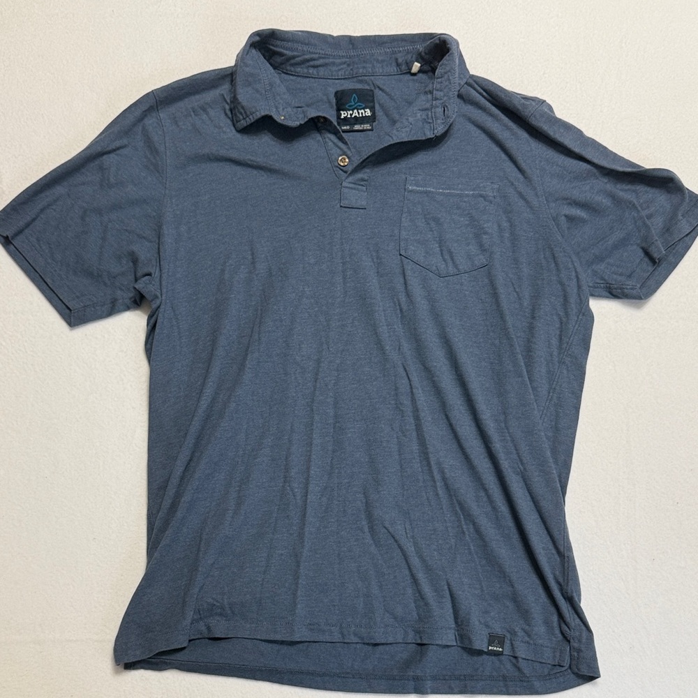 Prana Men's Med Slate Polo Shirt
